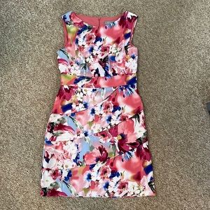 Laura pink floral dress size 10